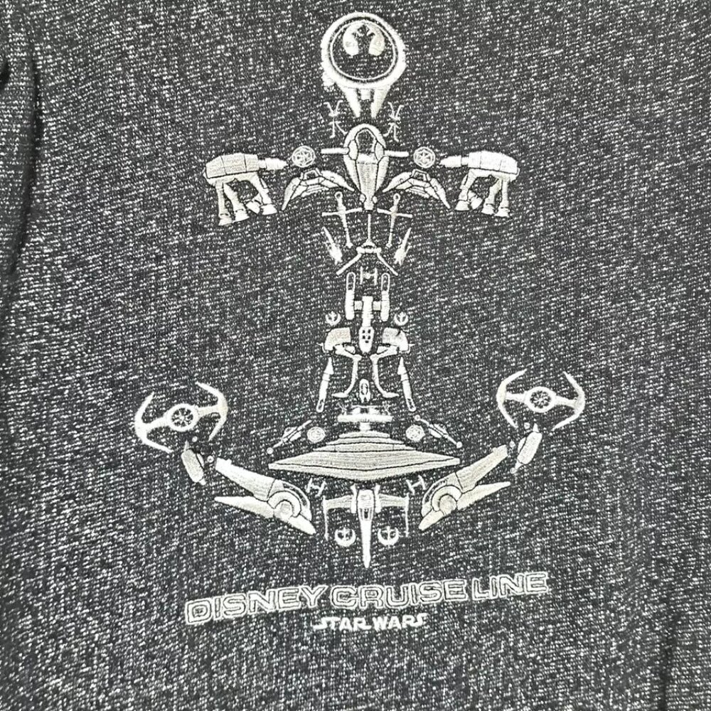 Disney Cruise Line Women's Sz. M Star Wars Bling Full Zip Hoodie PREPY CASUAL - Picture 2 of 11